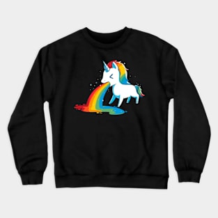 Unicorn Puking Rainbows Crewneck Sweatshirt